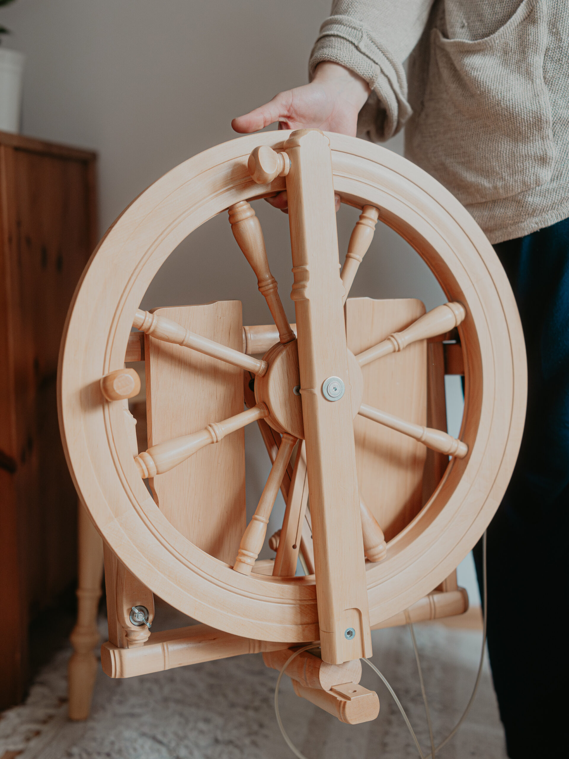 Kromski Sonata Encore folded and being carried